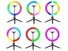 Lampa pierścieniowa TRACER RGB  RING 26cm ze statywem